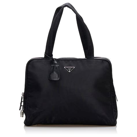 prada black tessuto shoulder bag